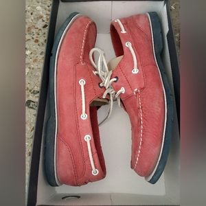 Rockport Red Leather Boat Shoes Size 12